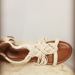 WHITE CROCHETED Sandals!